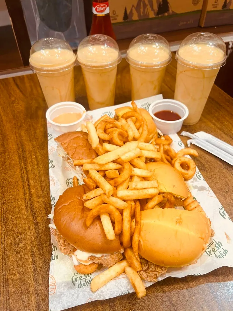 Burgers, fries and shakes